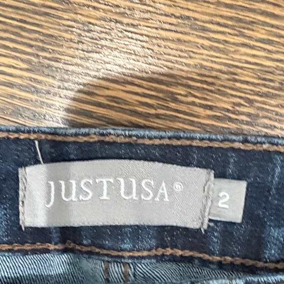 Just USA Dark Blue Distressed Skinny Jeans - Picture 2 of 3